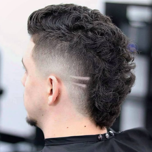 curly hair burst fade